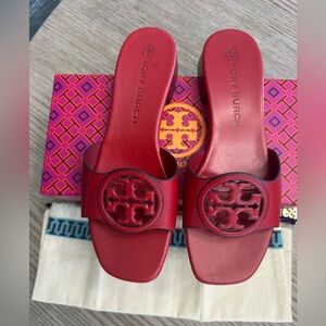 Tory Burch Red Women's Slide Sandals